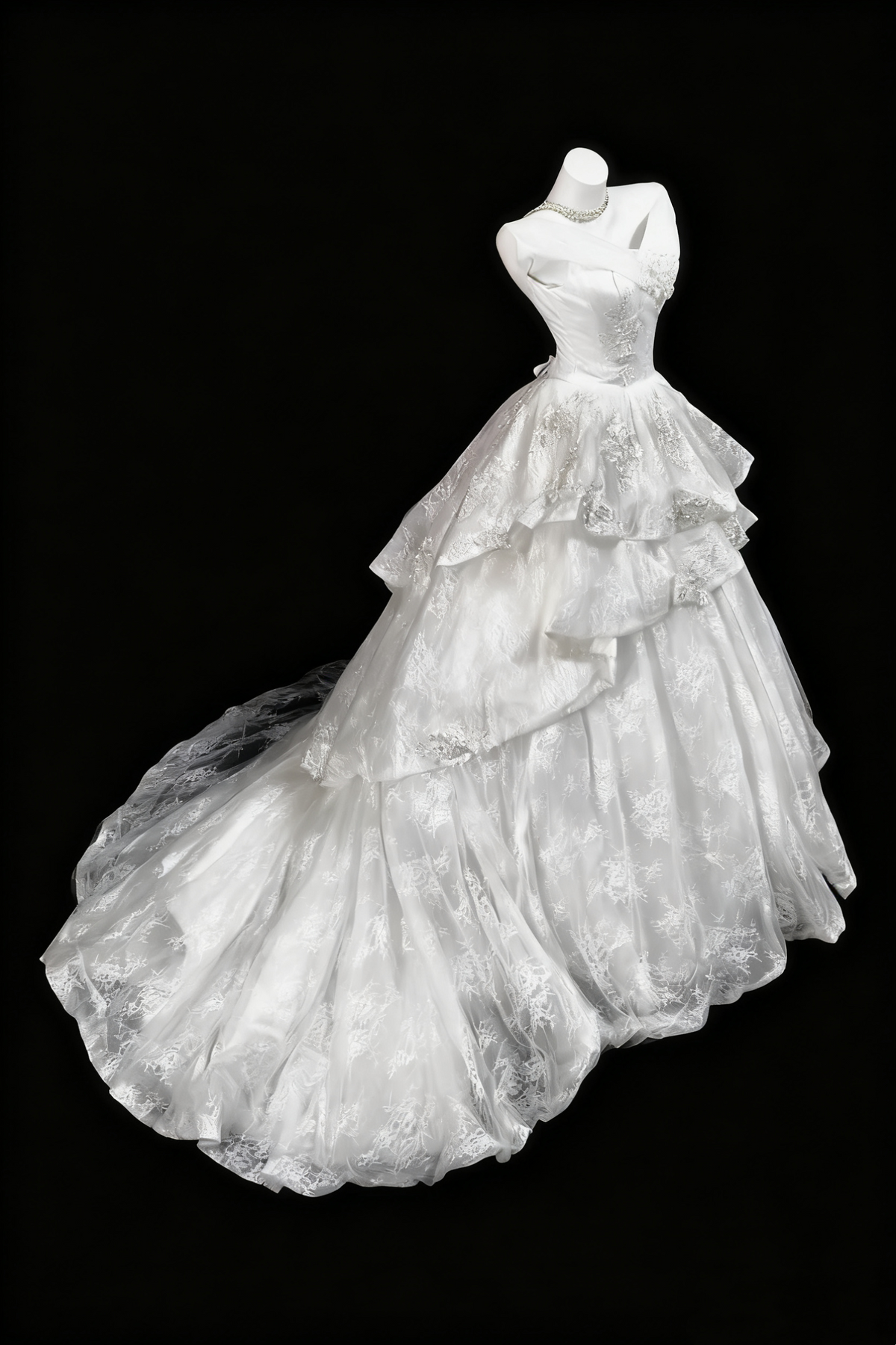 girlhomeshops-White, Gorgeous, And Exquisite Lace Long Wedding Dress gh6281