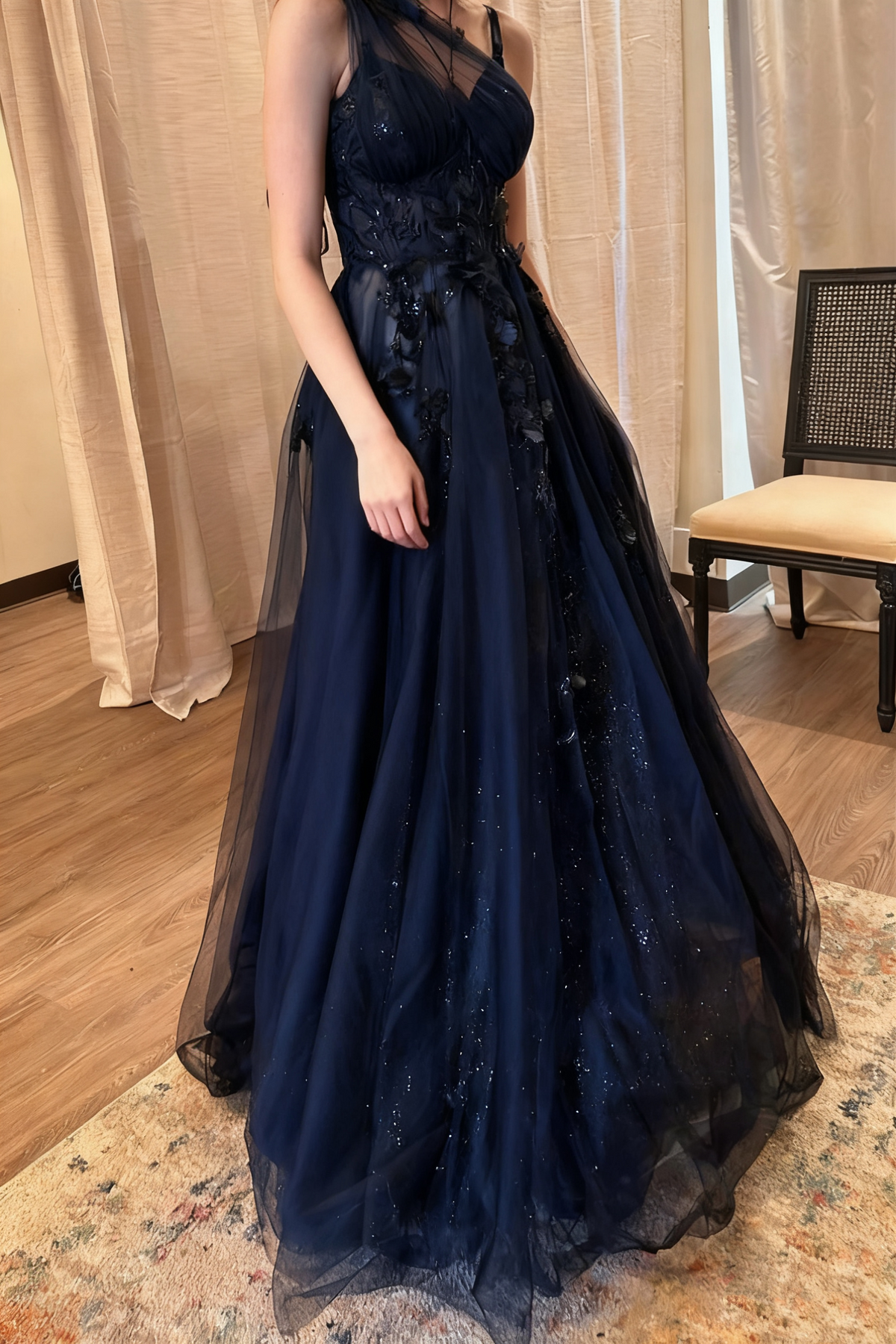 Evening Dresses Black Prom Lace Evening Gowns Princess Formal Women Dress