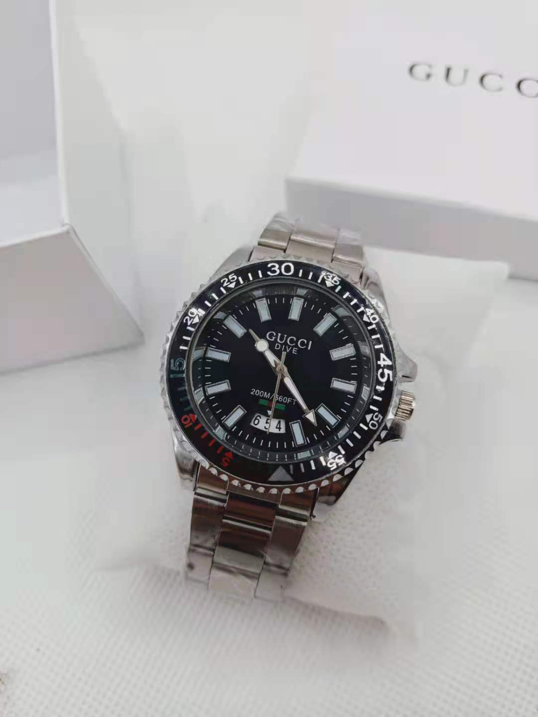 Gucci Dive Black Dial Watch 40Mm