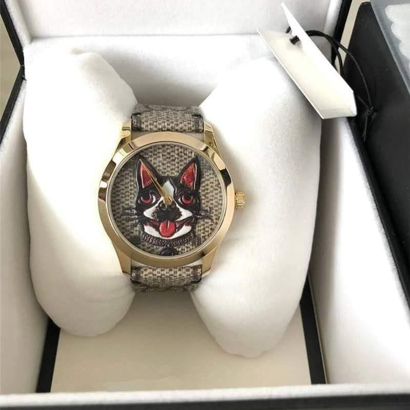 Gucci G Timeless Boston Terriers 38Mm