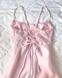 Vintage A Line Spaghetti Straps 90s Pink Prom Dresses Evening Gowns With Lace C3033