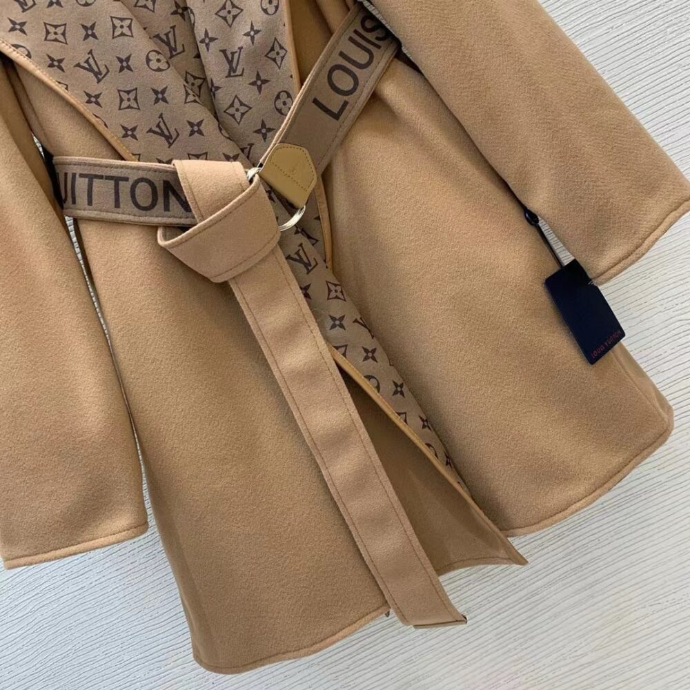 Louis Vuitton Classic Monogram Wool Brown Coats