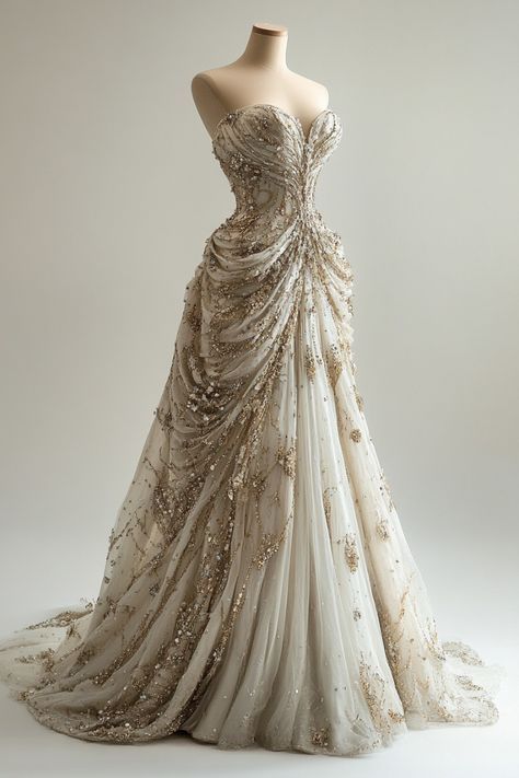 Princess Ball Gowns Sweetheart Neckline Pleats White Sequin Wedding Dresses