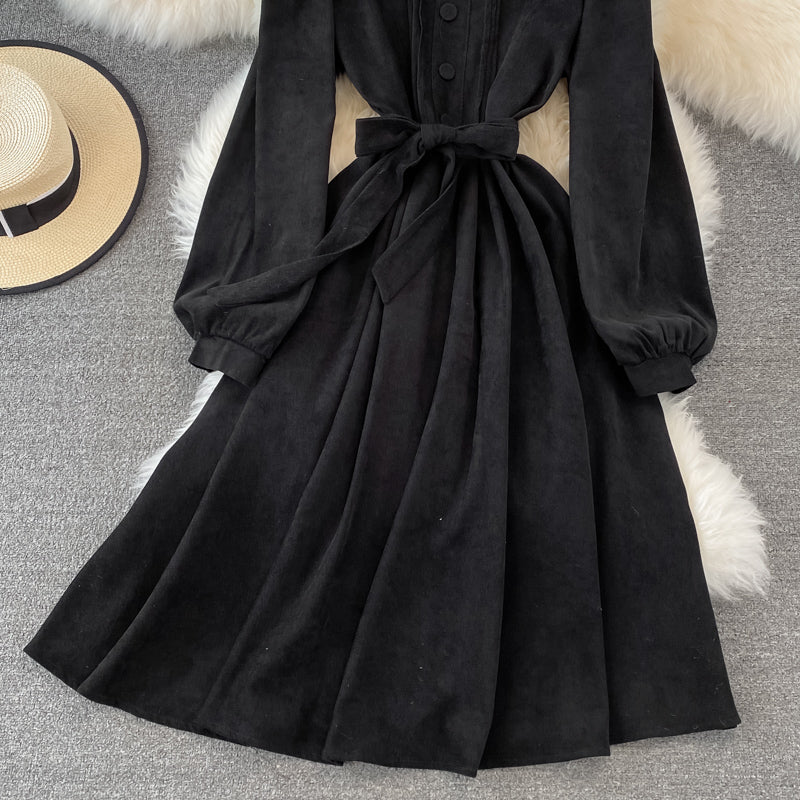 Cute A Line Long Sleeve Dress Fashion Dress 10829