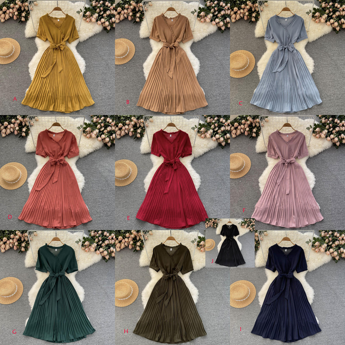 Cute V Neck Chiffon Short Dress Fashion Dress 10816