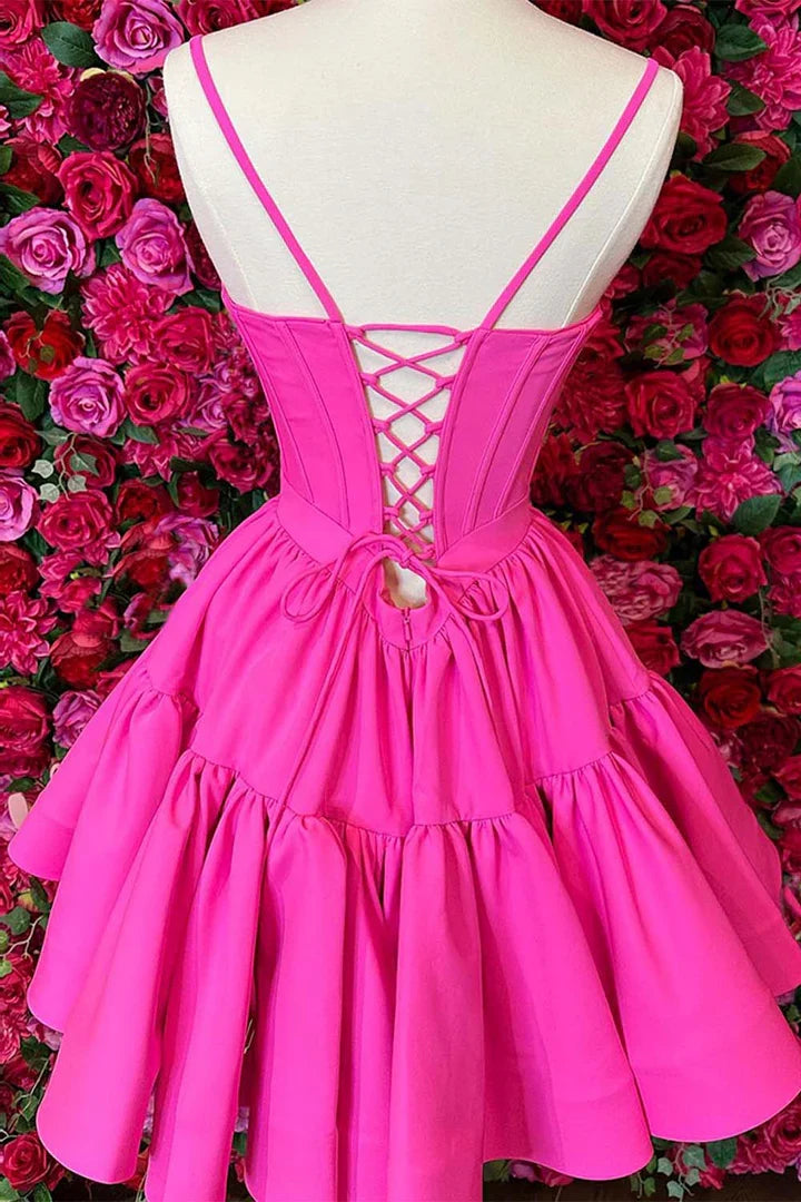 A-line tight corset back to school dress