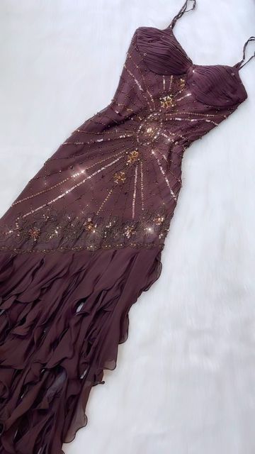 Spaghetti Straps Chiffon Prom Dresses With Beads Long Prom Gown