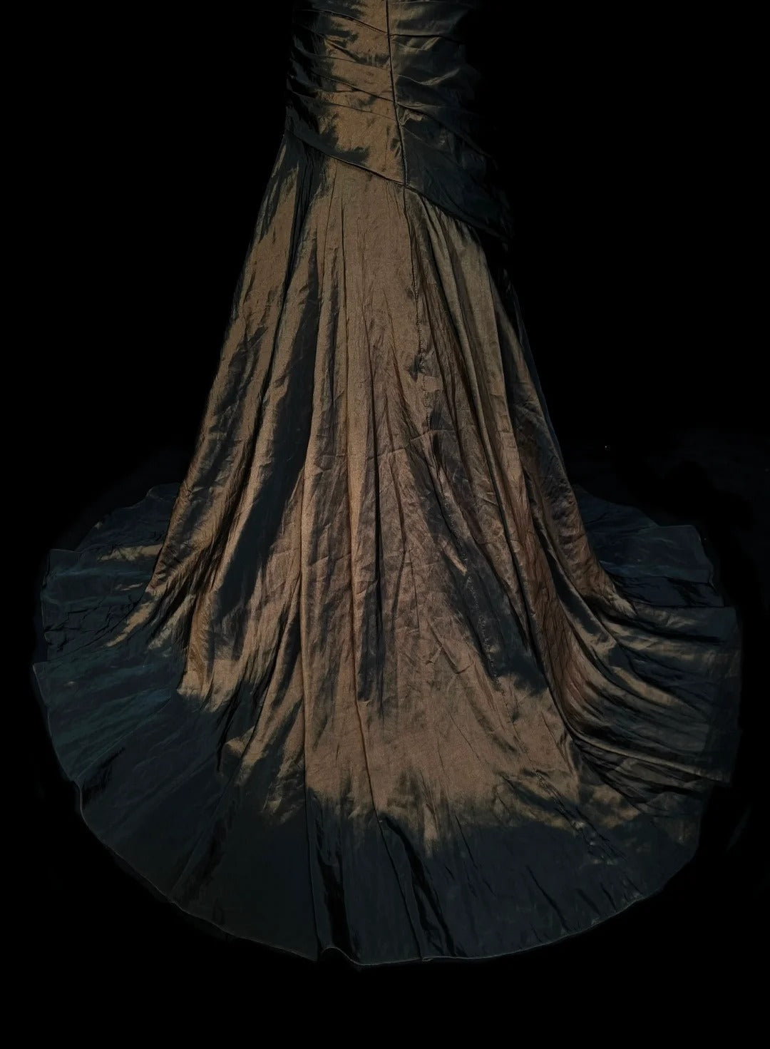 Strapless Brown Vintage Prom Dresses, Sleeveless Long Prom Gown