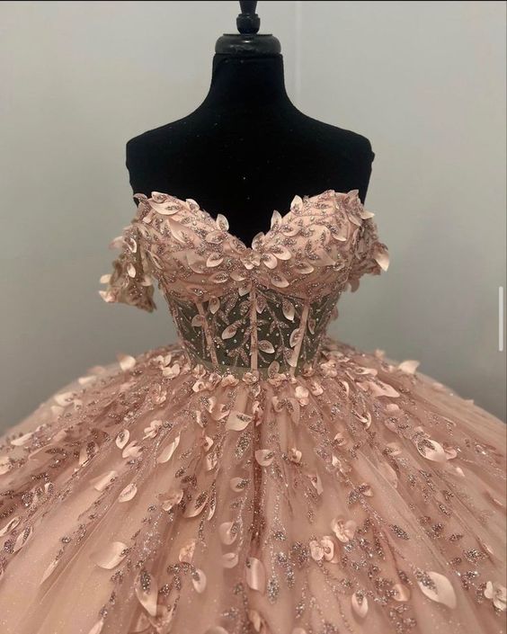 Unique Sleeveless Light Pink Ball Gowns Prom Dresses
