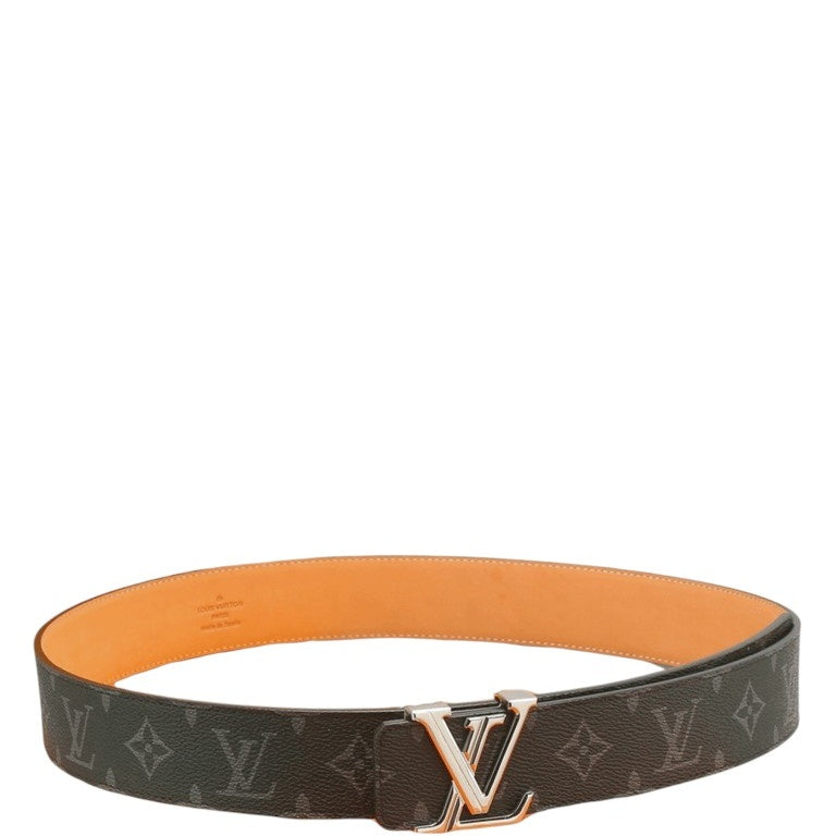 LOUIS VUITTON’S INITIALS 40MM BLACK REVERSIBLE BELT SILOUIS VUITTONER BUCKLE