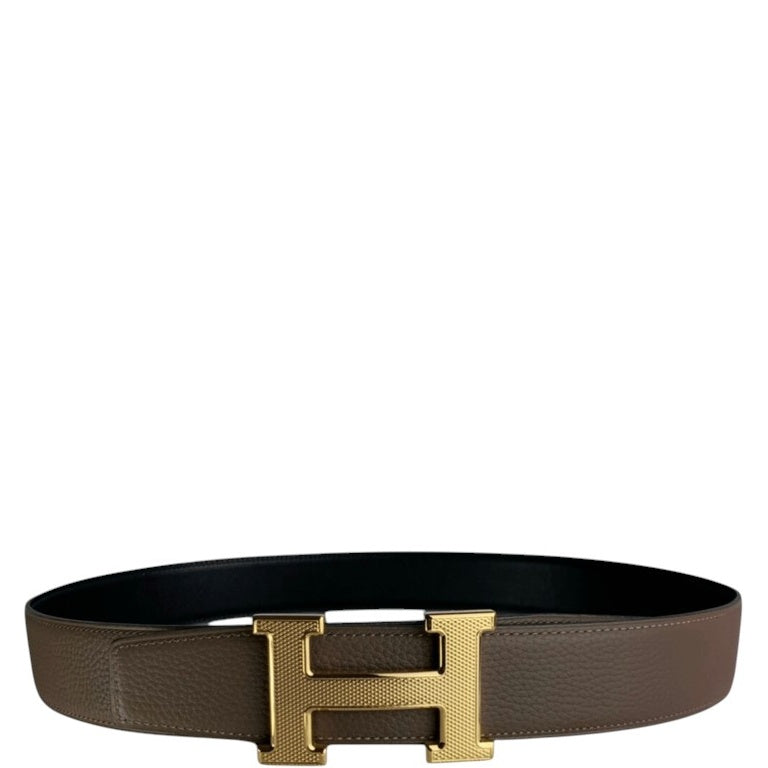 HERMES’S BELT TOGO SWIFT GOLD BUCKLE LIGHT BROWN 38MM