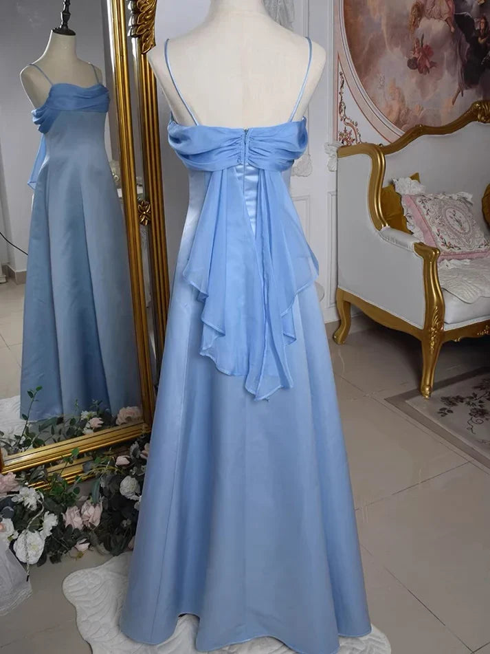 Vintage Spaghetti Straps Gown Elegant Prom Dresses