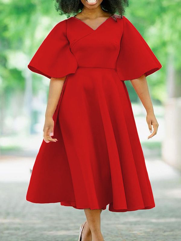 V Neck Evening Dress Fashion Gown Lilac Bridesmaids dresses