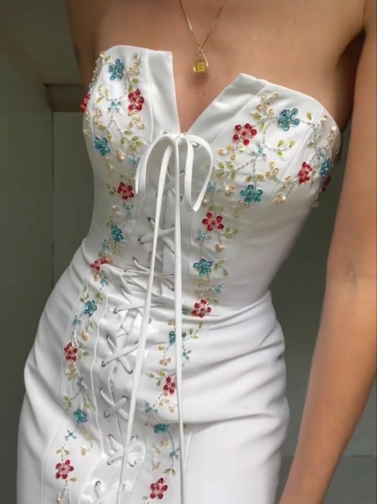 White strapless long dress elegant mermaid evening gowns