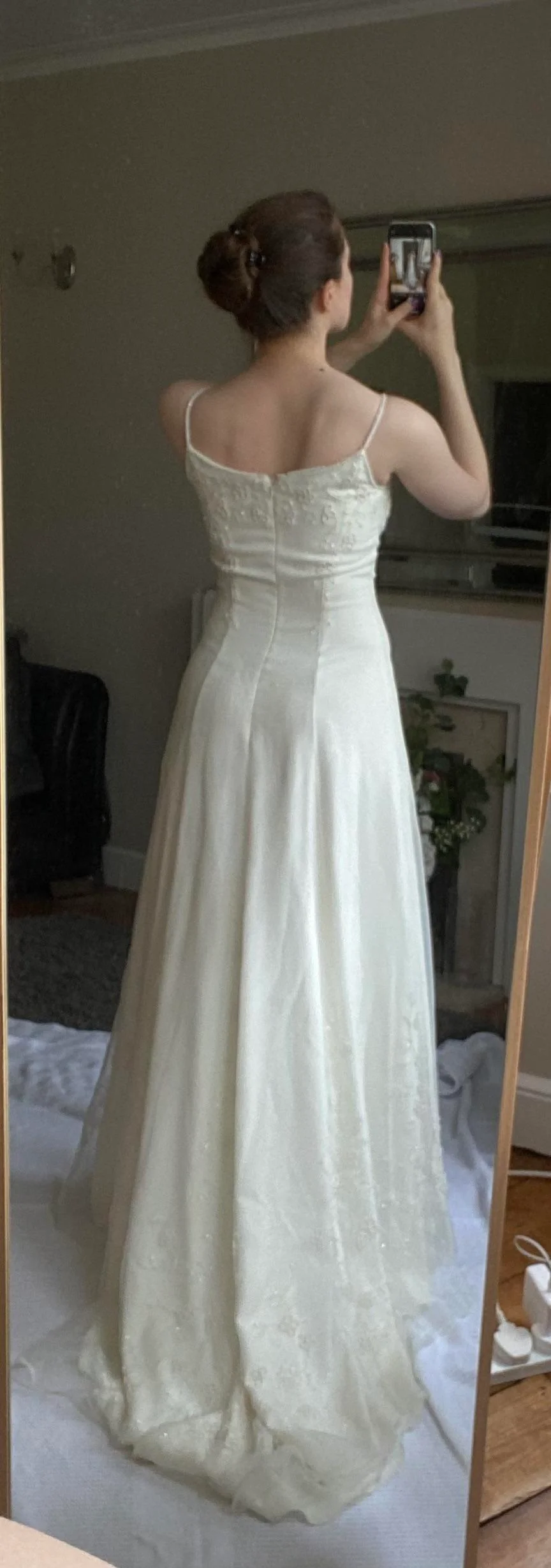 Ivory Straps Long Party Dress Evening Gowns