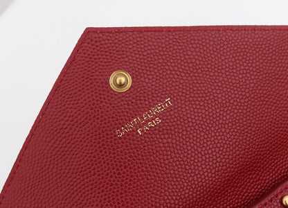 Saint Laurent YSL Red Chain Wallet