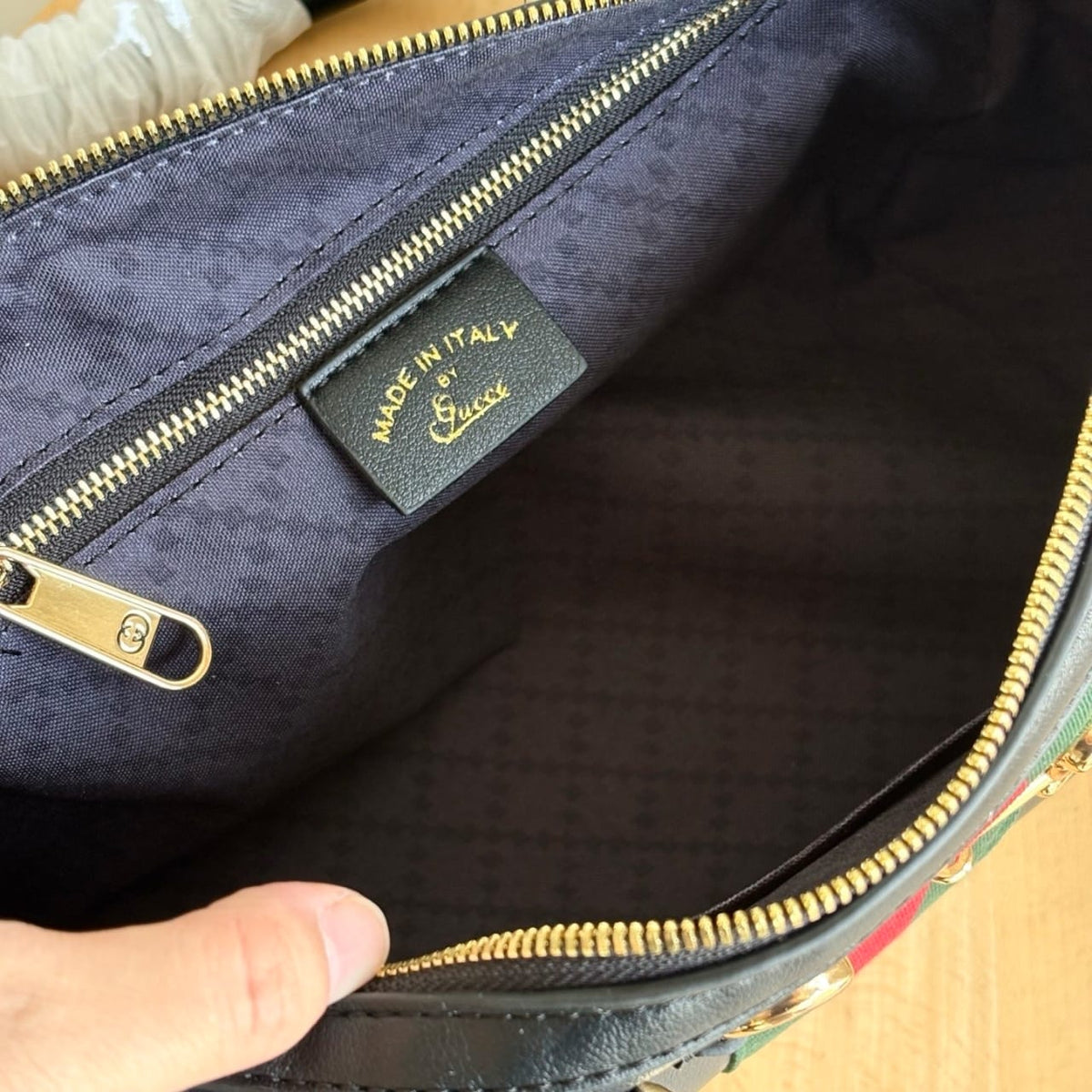 Gucci Borsetto Medium Boston Bag Black Leather 28cm
