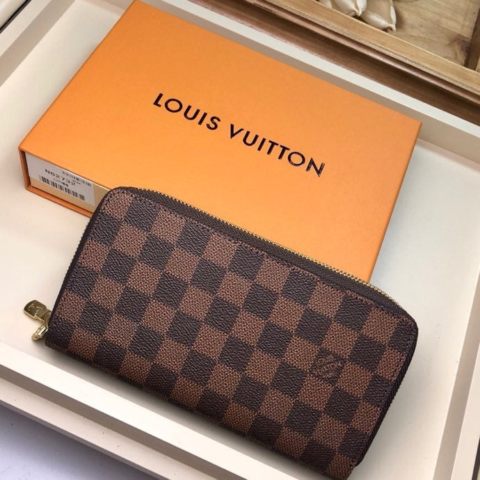 Louis Vuitton Clemence Wallet Damier Ebene Canvas