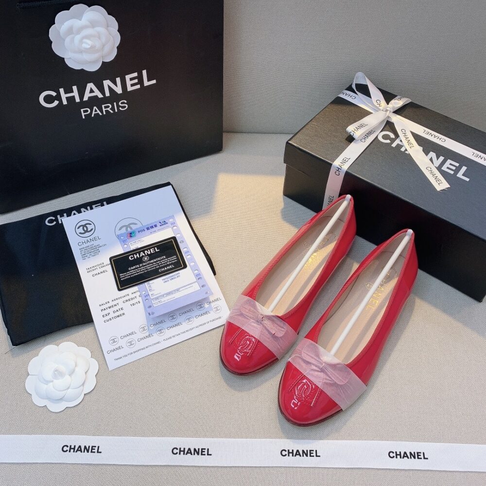 Chanel Red Women’S Ballerinas