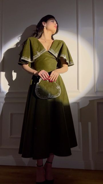Elegant A line Prom Dress Green Evening Dress Formal Prom Gown