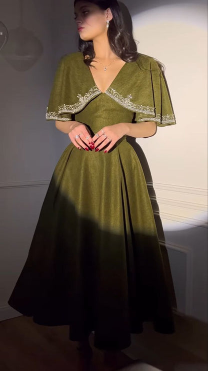 Elegant A line Prom Dress Green Evening Dress Formal Prom Gown