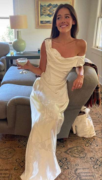 Long prom dress evening dress simple wedding gown