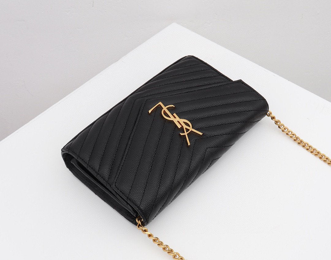 Saint Laurent YSL Red Chain Wallet