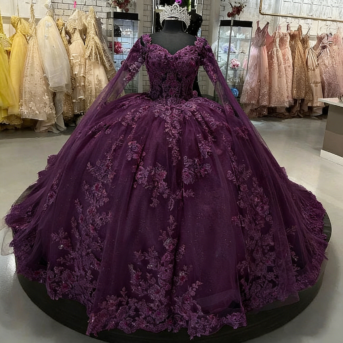 Beautiful Pink Sweetheart Applique Sweet 16 Quinceanera A-Line Tulle Floor-length Prom Dress Birthday Dress Evening Dress Ball Gown TP4547