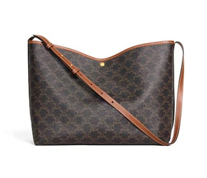 Celine SOFT SHOPPER BAG IN Triomphe Canvas and Calfskin