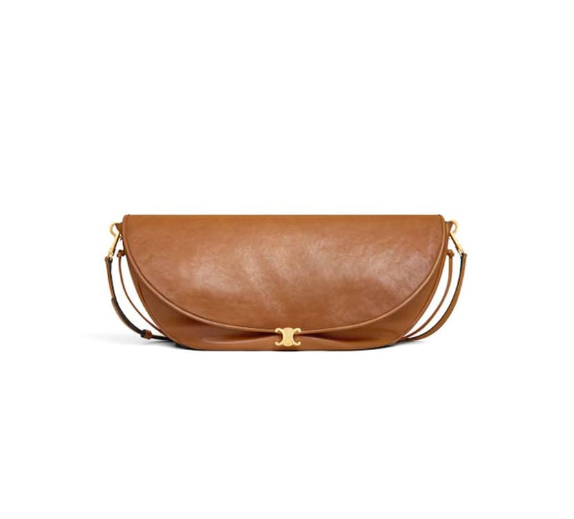 CELINE HALFMOON SOFT TRIOMPHE BAG IN SUPPLE SHINY LAMBSKIN(HIGH-END GRADE)