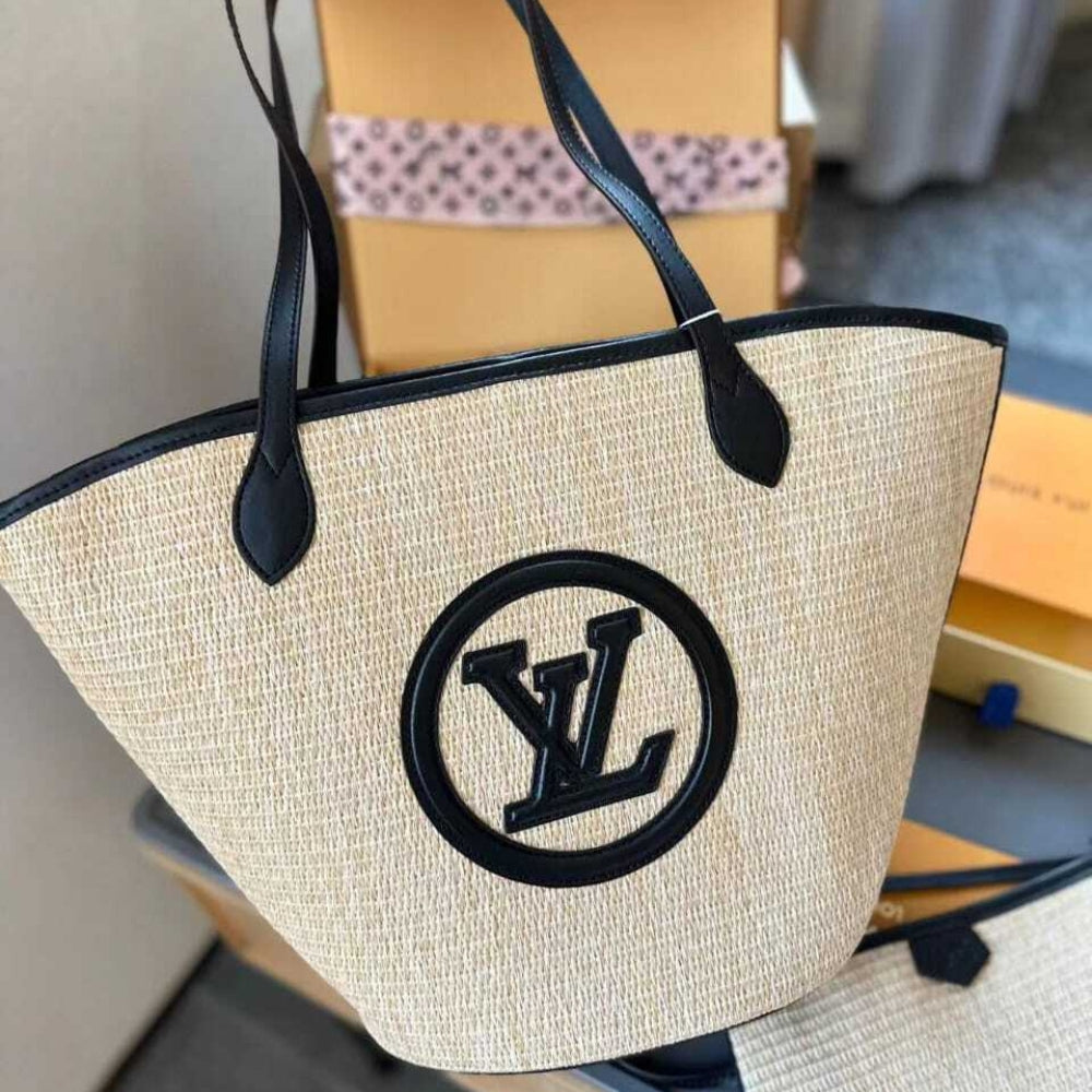 Louis Vuitton Saint Jacques Raffia Tote Bag Beige  57Cm M59808