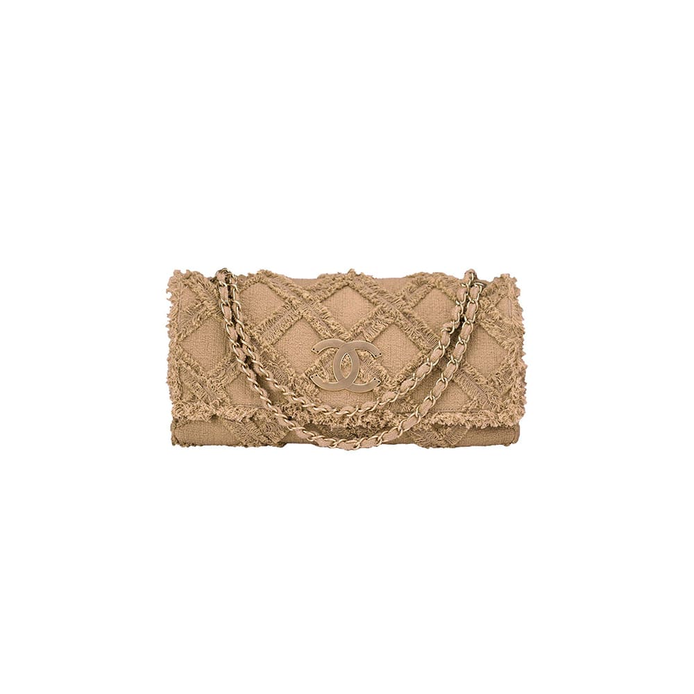 Chanel Crochet Tweed Extra Large Flap Bag(HIGH-END GRADE)