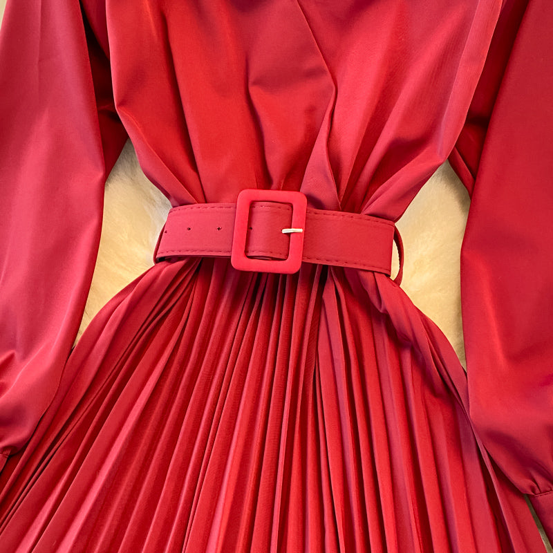 Simple A Line V Neck Dress Fashion Dress  10967