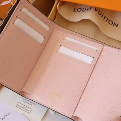 Louis Vuitton Victorine Wallet Monogram Rose Pink 12Cm M62360