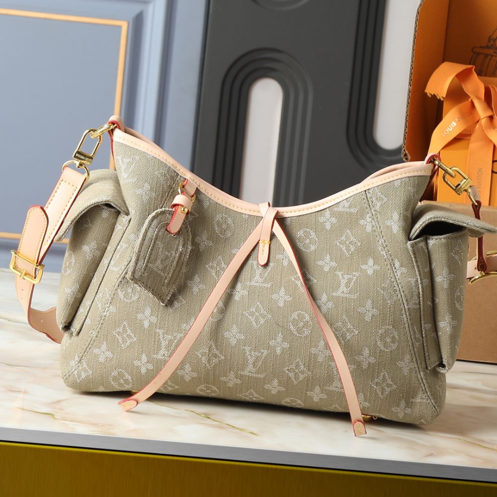 Louis Vuitton Carryall Cargo PM Khaki Denim 33Cm M27623