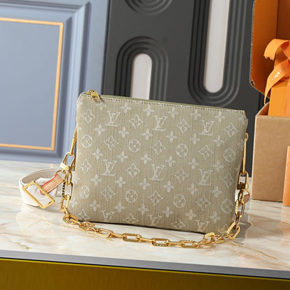 Louis Vuitton Coussin PM Khaki Denim 26Cm M28360