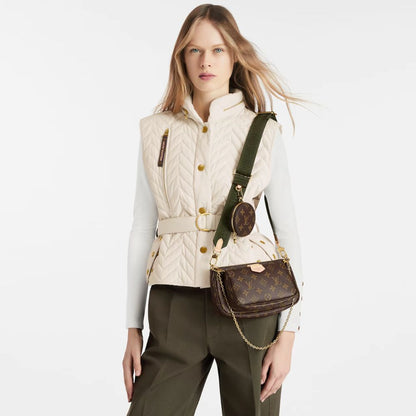Louis Vuitton Multi Pochette Accessoires Monogram  Khaki 24cm M44813
