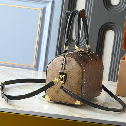 Louis Vuitton Speedy Trunk Bag 25 Monogram Brown 27Cm M26181