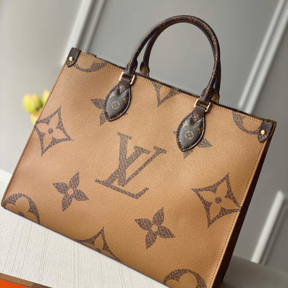 Louis Vuitton Onthego MM Monogram Canvas Brown 35Cm M45321