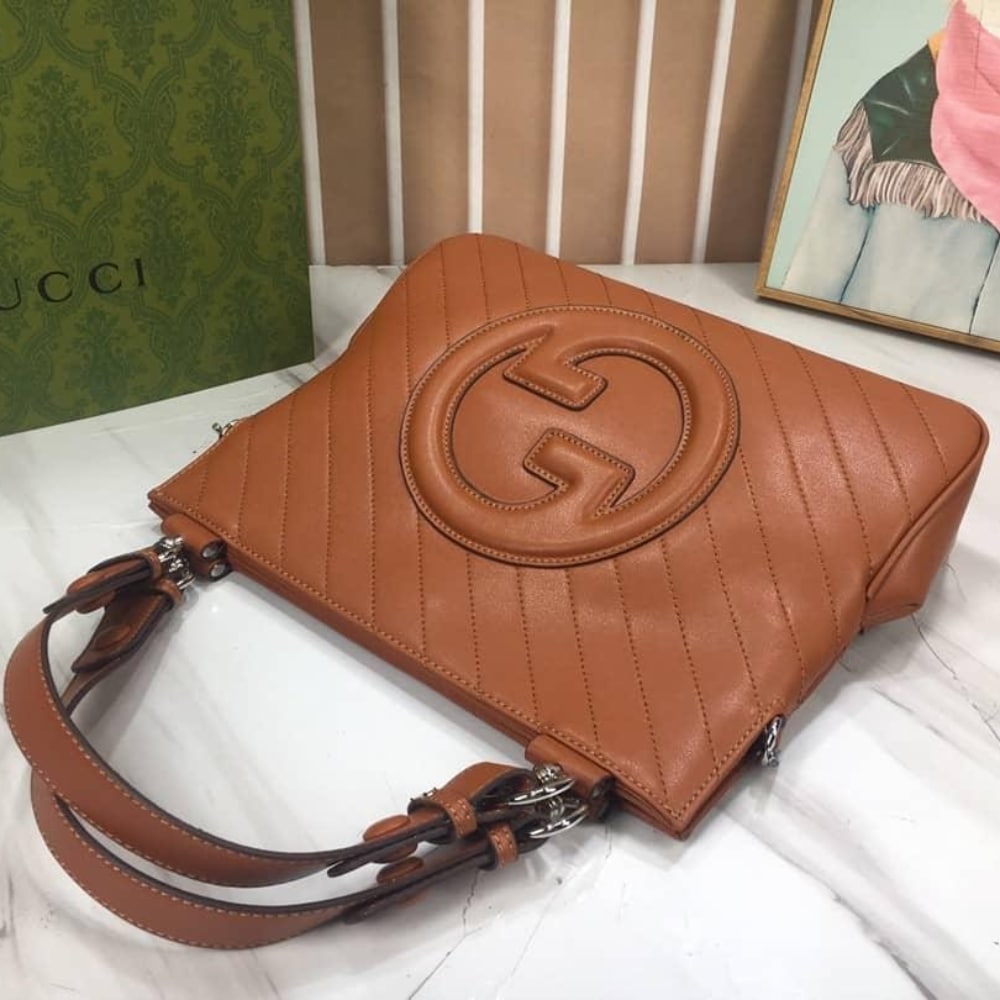 Gucci Blondie Small Tote Bag Brown 30Cm