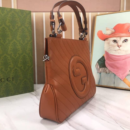 Gucci Blondie Small Tote Bag Brown 30Cm