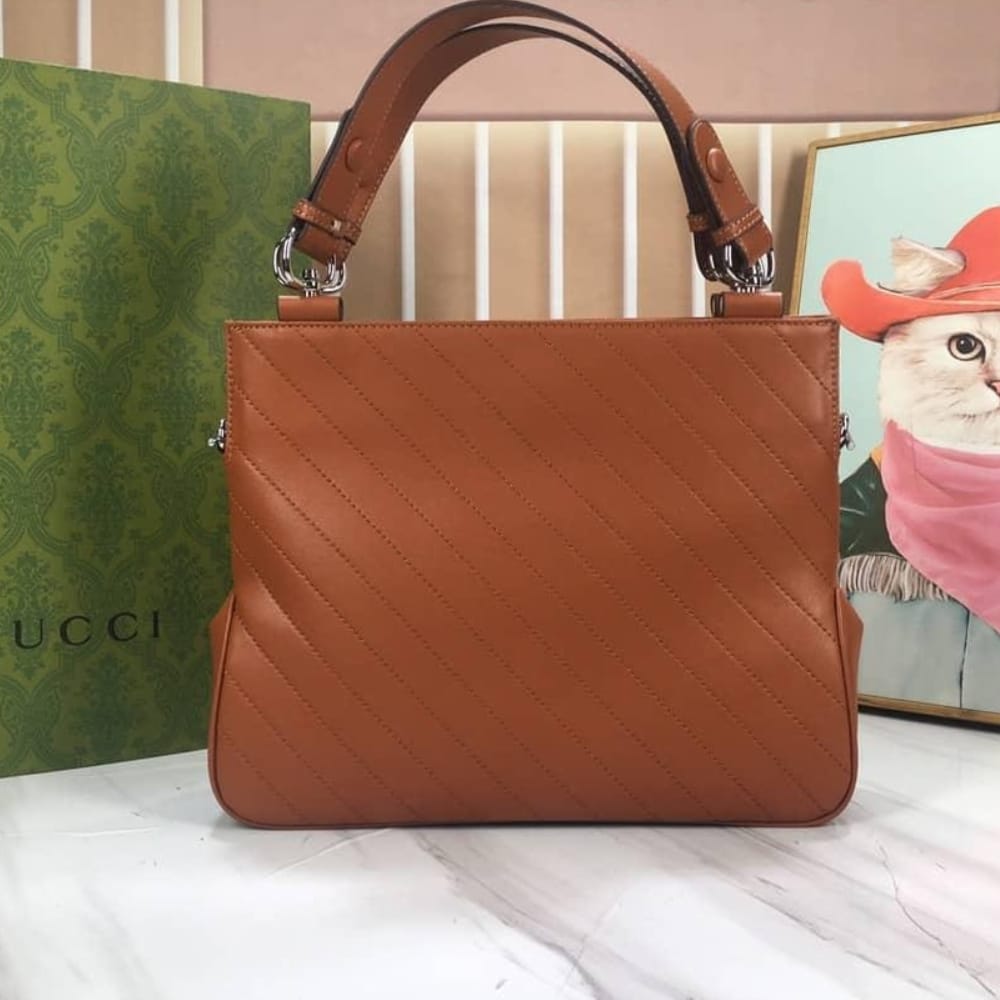 Gucci Blondie Small Tote Bag Brown 30Cm