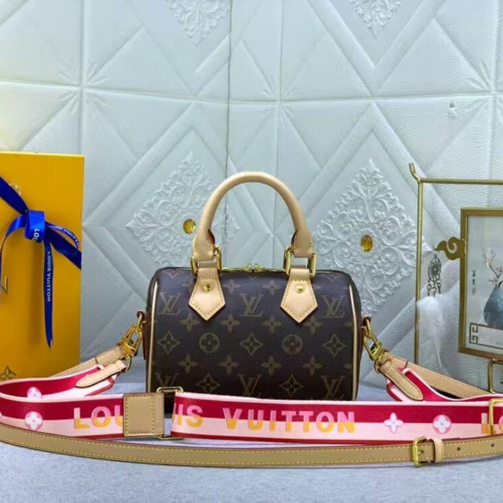 Louis Vuitton Speedy Bandoulière 20 Fuchsia Red Strap 20Cm M45948