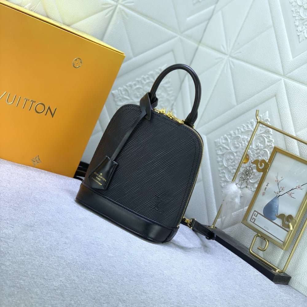 Louis Vuitton Alma Backpack Epi Leather Black 20Cm M25103