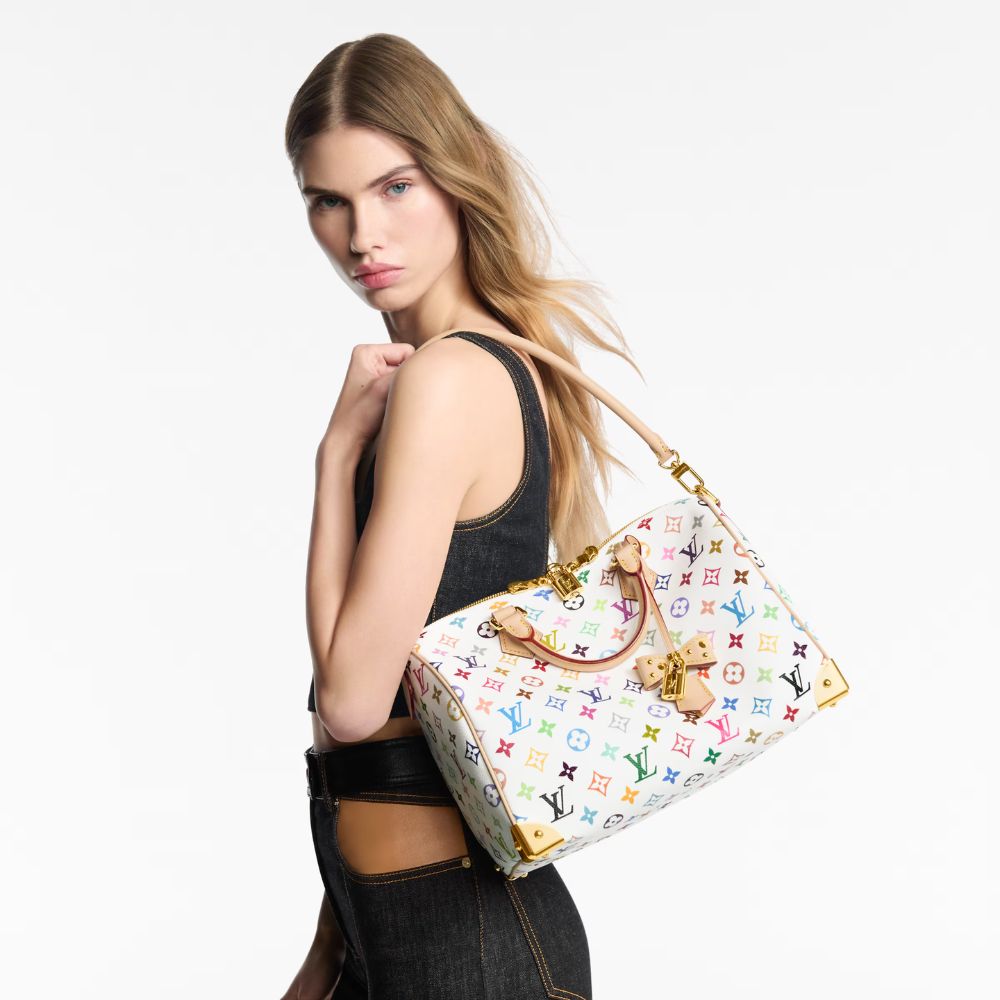Louis Vuitton TM Speedy Soft 30 Multicolor White 30Cm M27789