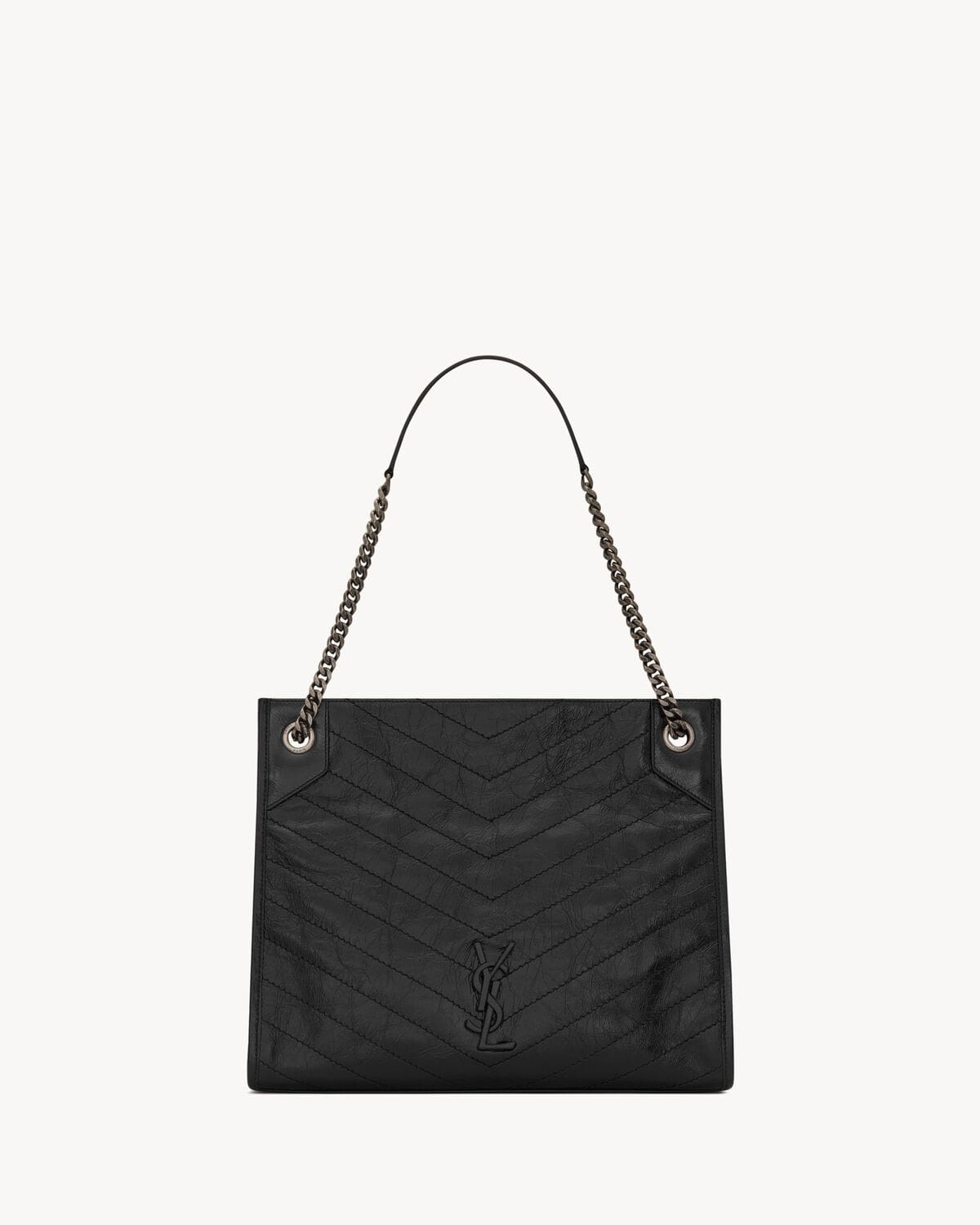 SAINT LAURENT NIKI SHOPPING IN VINTAGE LEATHER