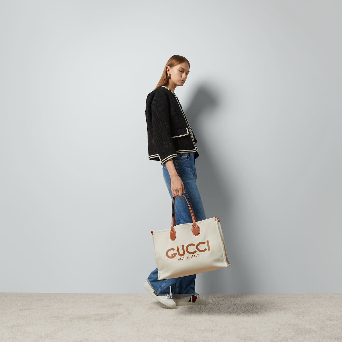 GUCCI Large tote bag with Gucci print
