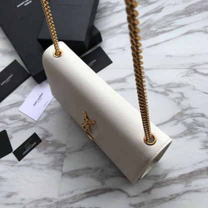Saint Laurent kate medium in grain de poudre embossed leather