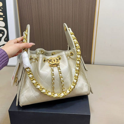 Chanel 25 Small Handbag Light Yellow 26Cm