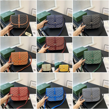 GOYARD BELVEDERE PM BAG DARK RED 22CM
